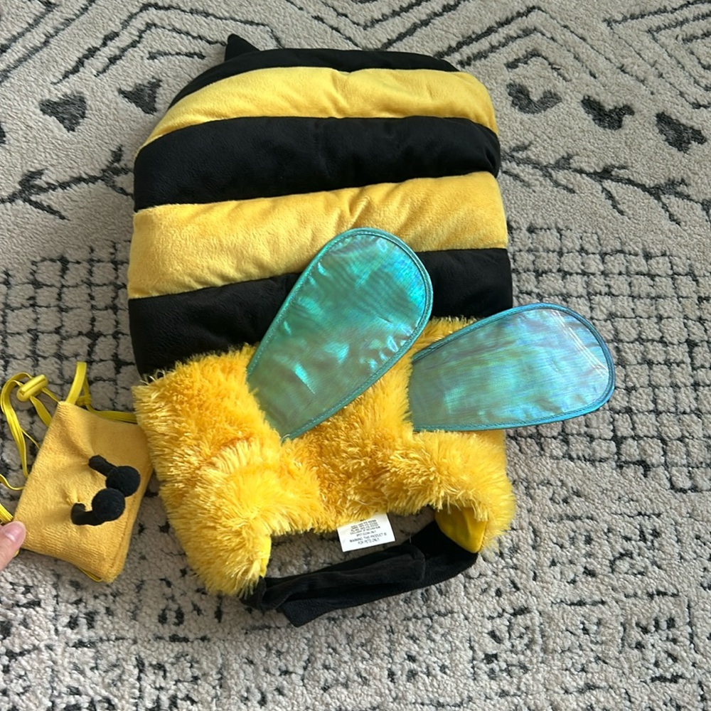 Dog bumblebee costume, size medium